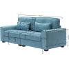 Christopher Knight Home Bacho Cozy Loveseat Sofa, Floor Sofa Chair, 2 Seater Couch with Armrest, Loveseat for Reading, Modern Design Soft Upholstered Loveseat for Living Room, Home Rest, Blue(Blue)