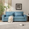 Christopher Knight Home Bacho Cozy Loveseat Sofa, Floor Sofa Chair, 2 Seater Couch with Armrest, Loveseat for Reading, Modern Design Soft Upholstered Loveseat for Living Room, Home Rest, Blue(Blue)