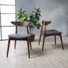 Christopher Knight Home Barron Fabric Dining Chairs, 2-Pcs Set, Charcoal(Dining Chairs)