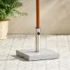 Christopher Knight Home Berywn Outdoor Square Granite Umbrella Holder, Gray, Silver