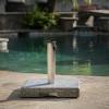 Christopher Knight Home Berywn Outdoor Square Granite Umbrella Holder, Gray, Silver