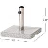 Christopher Knight Home Berywn Outdoor Square Granite Umbrella Holder, Gray, Silver