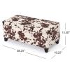 Christopher Knight Home Breanna Storage Ottoman Bench, Milk Cow Print
