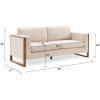 Christopher Knight Home Bricez 79″ Sofa Couch, Cozy Upholstered 3-Seater Sofa, Oversized Loveseat, Comfy Fabric Couches for Living Room and Office, Modern Couch and Sofa, Wooden Frame, Taupe Beige(Taupe Beige)