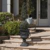 Christopher Knight Home Buena Outdoor 24″ Cast Stone Urn, Antique Black