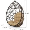 Christopher Knight Home CKH Wicker Tear Drop Hanging Chair, Brown