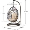 Christopher Knight Home CKH Wicker Tear Drop Hanging Chair, Brown