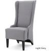 Christopher Knight Home Callie Fabric Dining Chair, Light Grey(Light Gray)