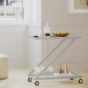 Christopher Knight Home Caraway Modern Iron and Glass 2 Tier Bar Cart, Silver