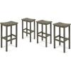 Christopher Knight Home Caribbean Outdoor 30″ Acacia Wood Barstools, 4-Pcs Set, Grey Finish