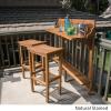 Christopher Knight Home Caribbean Outdoor Acacia Wood Balcony Bar Set, 3-Pcs Set, Natural Stained Light Brown(Balcony Bar Set)