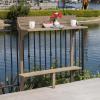 Christopher Knight Home Caribbean Outdoor Acacia Wood Balcony Bar Table, Grey Finish