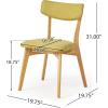 Christopher Knight Home Carmody Wood and Fabric 7 Piece Upholstered Dining Set, 20.25 “W x 20.25 “D x 31.5 “H, Natural Oak + Green Tea