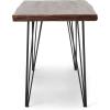 Christopher Knight Home Chana Industrial Faux Live Edge Rectangular Dining Table, Natural / Black