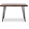 Christopher Knight Home Chana Industrial Faux Live Edge Rectangular Dining Table, Natural / Black
