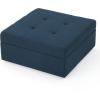 Christopher Knight Home Chatsworth Fabric Storage Ottoman, Navy Blue 30.5′ L x 30.5′ W x 15.25′ H