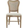 Christopher Knight Home Collda Modern Upholstered Dining Chairs, Wicker Backrest, Vintage Style for Homebar Living Room Kitchen Counter (Set of 2), Dark Brown+Beige