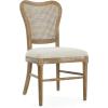 Christopher Knight Home Collda Modern Upholstered Dining Chairs, Wicker Backrest, Vintage Style for Homebar Living Room Kitchen Counter (Set of 2), Dark Brown+Beige