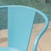 Christopher Knight Home Colmar Outdoor Iron Bistro Set, 3-Pcs Set, Matte Blue
