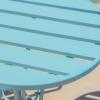 Christopher Knight Home Colmar Outdoor Iron Bistro Set, 3-Pcs Set, Matte Blue