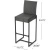 Christopher Knight Home Conrad Outdoor Wicker Barstools, 2-Pcs Set, Grey