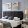Christopher Knight Home Contemporary Upholstered King/Cal King Headboard, Black