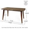 Christopher Knight Home Darien Wood Rectangular Dining Table – Modern Round Corner Design for Kitchen, Living Room, Home Bar – Walnut, 59.06″ D x 35.43″ W x 30″ H
