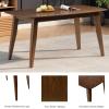 Christopher Knight Home Darien Wood Rectangular Dining Table – Modern Round Corner Design for Kitchen, Living Room, Home Bar – Walnut, 59.06″ D x 35.43″ W x 30″ H