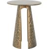 Christopher Knight Home Darton Retro Metal Coffee Table, Living Room Round Top Accent Side Table with Hand-Hammered Texture, Sofa Armchair End Table, Copper