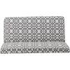 Christopher Knight Home Dejon Modern Fabric Loveseat, Gray Geometric / Matte Black