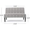 Christopher Knight Home Dejon Modern Fabric Loveseat, Gray Geometric / Matte Black
