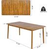Christopher Knight Home Dessa Outdoor 7 Pieces Dining Set, Woven Wicker Dining Chairs of 6, Acacia Wood Slats Panel Table, Spacious Seating, Wooden Armchairs and Table Set for Yard Garden, Teak+Beige
