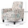 Christopher Knight Home Dufour White and Blue Floral Fabric Recliner 26.75D x 34W x 36.25H in