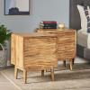 Christopher Knight Home Eakins Handcrafted Nightstand – Acacia Wood – Natural (Set of 2)