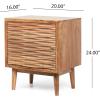 Christopher Knight Home Eakins Handcrafted Nightstand – Acacia Wood – Natural (Set of 2)