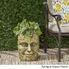 Christopher Knight Home Elliott Outdoor Mother Earth Urn, Antique Green Finish