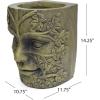 Christopher Knight Home Elliott Outdoor Mother Earth Urn, Antique Green Finish