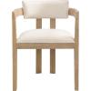 Christopher Knight Home Enat 7-Piece Wooden Dining Table Set for 6, Modern Kitchen Table and Chair Set for 6, Contemporary Dining Room Furniture Set with 6 Upholstered Armchairs, Natural Ash+Beige(Natural Ash+beige)