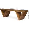 Christopher Knight Home Esme Outdoor Acacia Wood Bench, Teak Finish(Bench)