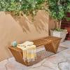 Christopher Knight Home Esme Outdoor Acacia Wood Bench, Teak Finish(Bench)