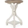 Christopher Knight Home Estelle French Country Accent Table with Round Top, Natural + Distressed White(Natural + Distressed White)