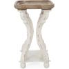 Christopher Knight Home Esther French Country Accent Table with Rectangular Top, Natural + Distressed White