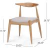 Christopher Knight Home Francie Fabric with Oak Finish Dining Chairs, 2-Pcs Set, Beige