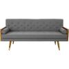 Christopher Knight Home GDFStudio Christopher Knight Home Aidan Mid Century Modern Tufted Fabric Sofa, Gray