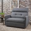 Christopher Knight Home Halima Fabric 2-Seater Recliner, Charcoal(Charcoal)