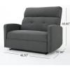 Christopher Knight Home Halima Fabric 2-Seater Recliner, Charcoal(Charcoal)