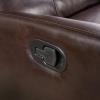 Christopher Knight Home Halima Leather 2-Seater Recliner, Brown, 37. 01 x 46. 46 x 39. 96 inches