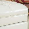Christopher Knight Home Hastings Tufted Leather Storage Ottoman, Ivory