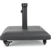Christopher Knight Home Hayward 80lb Steel Square Umbrella Base with Wheels, Black