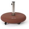 Christopher Knight Home Hayward Outdoor Concrete Circular 80lb Umbrella Base with Steel Umbrella Holder, Red